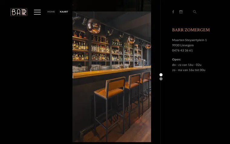 Website van Barr in Zomergem