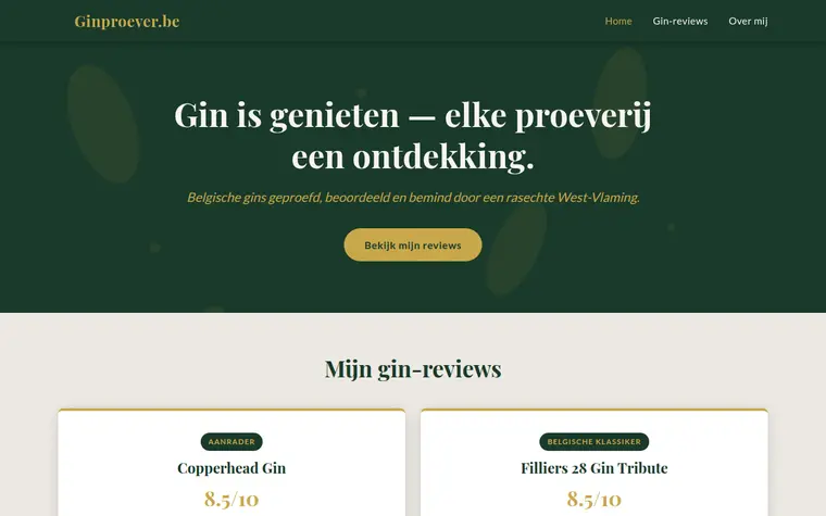Website van Ginproever.be