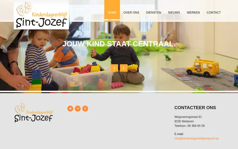 Website van Kinderdagverblijf Sint-Jozef