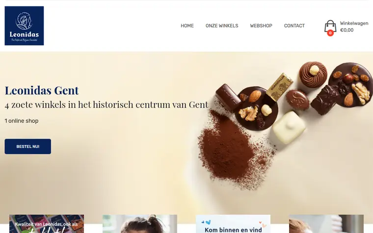 Website van Leonidas Gent (I Am Sweet)