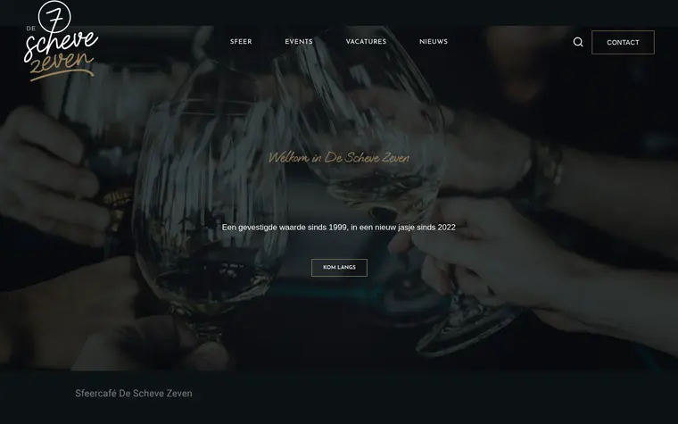 Website van De Scheve Zeven in Zomergem