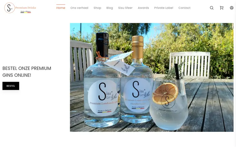 Website van Sisu Gin